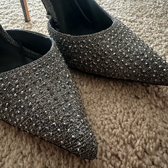 Propper Silver Rhinestone Heels - Picture 3 of 6